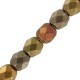 Czech Fire polished faceted glass beads 4mm Metallic mix